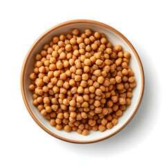 Top-View Ceramic Plate of Chana Masala: Healthy and Delicious