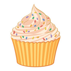 Cupcake Sweet Sprikles Pastry Muffin Cartoon