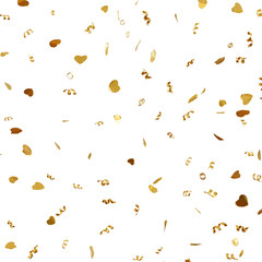 3d render golden confetti floating