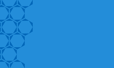 Abstract geometric shape with hexagon sign on blue background background vector.