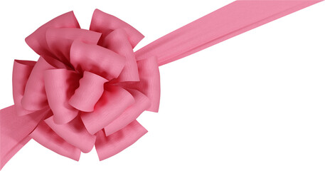 3d render cute ribbon for birthday