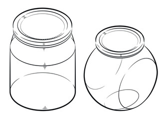 Sketch Jar Container Box Kitchen Storage