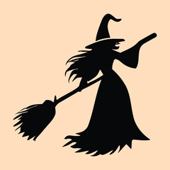 Free vector witch silhouette