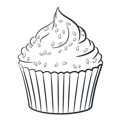 Sketch Muffin Cup Fairy Cake Doodle