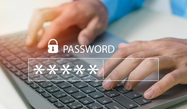 cybersecurity and cyber network concept, close-up of security and encryption, secure access to user's personal data secure internet access.