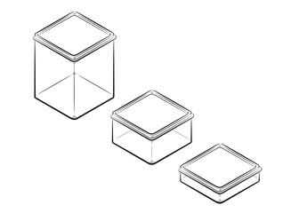 Sketch Square Food Storage Box Doodle