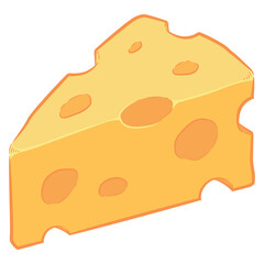 Swiss Cheese Blocks Dairy Food Cartoon