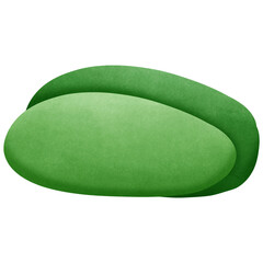 Green grass on the ground isolated on transparent background 