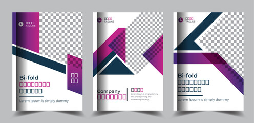 Corporate company profile brochure and annual report book cover design template in a4