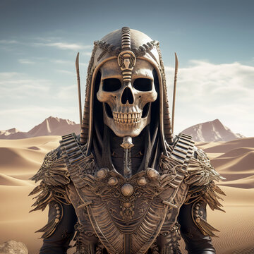 Portrait skeleton pharaoh