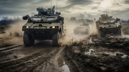 Fototapeta premium Panzerfahrzeug