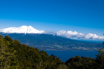 Winter beauty in photographs of snowy landscapes, where the purity of the snow merges with the majesty of the mountains, which will transport you to a world of serenity and tranquility (Valdivia Chile