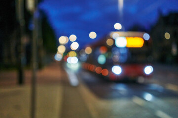 Blurred background of bus