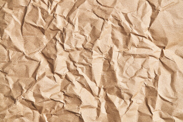  Brown crumpled paper texture background