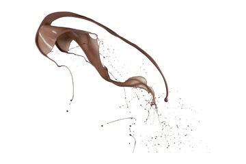 Fototapeta premium Splash chocolate 3d rendering