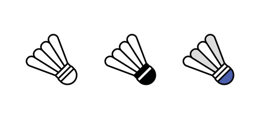 Badminton icon design with white background stock illustration