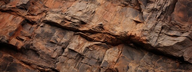 Obraz premium Dark red orange brown rock texture with cracks. Close-up. Rough mountain surface. Stone granite background for design. Nature.