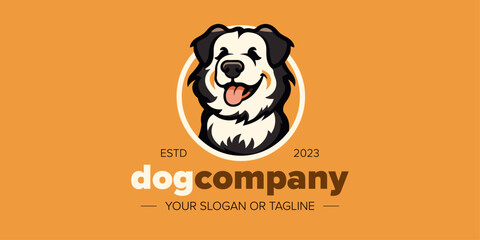 Vector Tricolor Bernese Mountain Dog: Happy & Cute Element for Pet-Related Brands