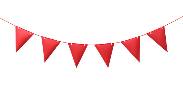 Red 2024 triangle flag