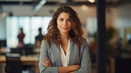 Obraz premium portrait of a businesswoman looked at camera in office