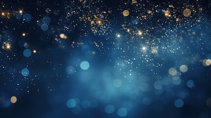 abstract blue background with sparkles - obrazy, fototapety, plakaty