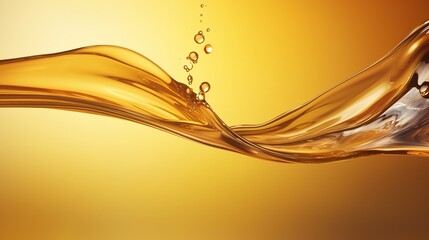 abstract background with golden oil drop - obrazy, fototapety, plakaty