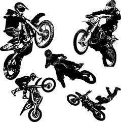 silhouettes of motocross © Sagara art