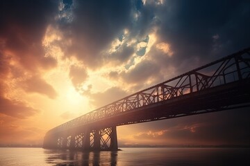 Fototapeta premium bridge over the sky