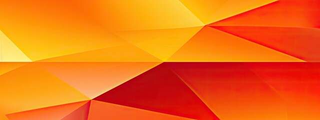 Yellow orange red abstract background for design. Geometric shapes. Triangles, squares, stripes, lines. Color gradient. Modern, futuristic. Light dark shades. Web banner.