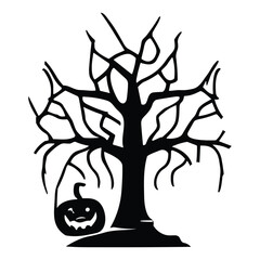 Halloween tree vector art design