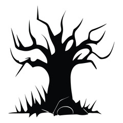 Halloween tree vector art design