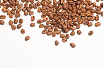 coffee beans on white background