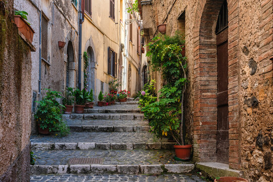 A beautiful sight in the picturesque village of Giuliano di Roma, in the Province of Frosinone, Lazio, Italy.