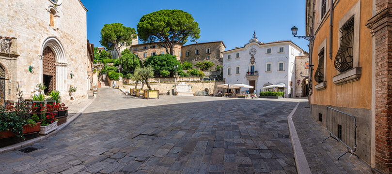 The beautiful city of San Gemini and its medieval historic center. Province of Terni, Umbria, Italy.