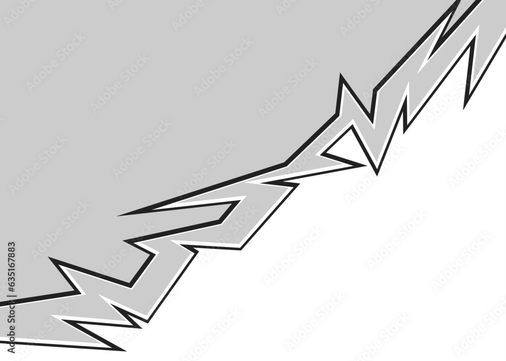 Poster two side background separated with spike line pattern