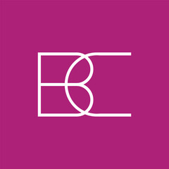 simple logo with alphabet B and C