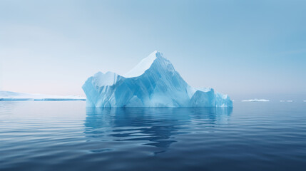 A floating iceberg in the antarctic. Generative AI