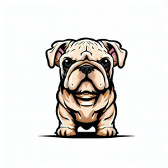 Cozy Companion: Isolated Cute Dog, Generative AI