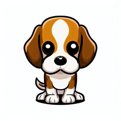Cozy Companion: Isolated Cute Dog, Generative AI
