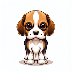 Cozy Companion: Isolated Cute Dog, Generative AI