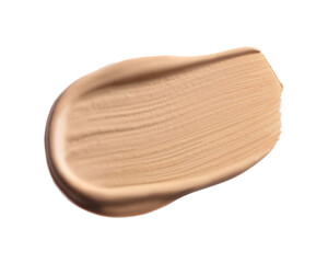Swatch of liquid skin foundation isolated on white