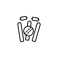 Cricket icon design with white background stock illustration
