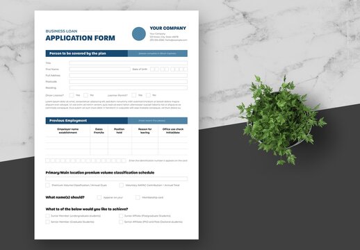 Blue Corporate Consultant Form
