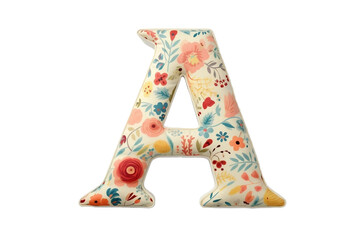 3D Letter on white background