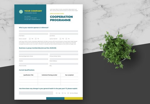 Green Yellow Event Registration Form