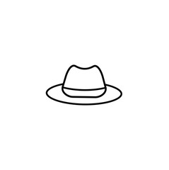 Hat  icon  isolated on white backgrounde