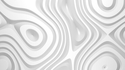 Fototapeta na wymiar abstract background white topographic pattern 3d render modern simple style illustration