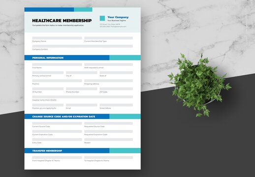 Blue Healthcare Medical Membership Form