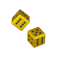 3D Golden Dices