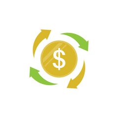 Illustration of Money Transfer Icon Design